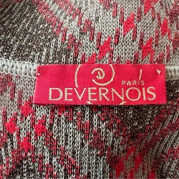 vintage DEVERNOIS Knit Lined Wool Blend Vest Snap Up - Size Medium - Picture 7 of 16